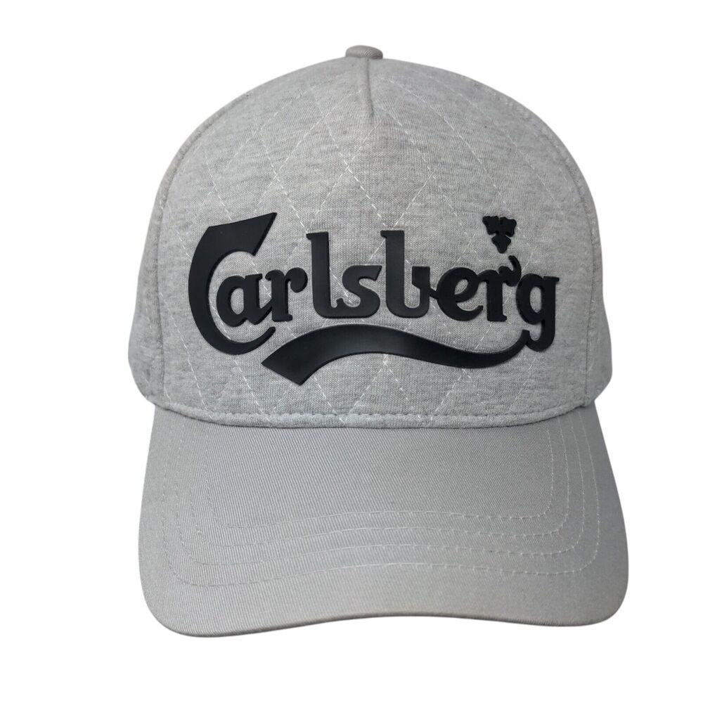 Carlsberg Slideback Hat Gray One Size Adjustable Quilted W/Tags
